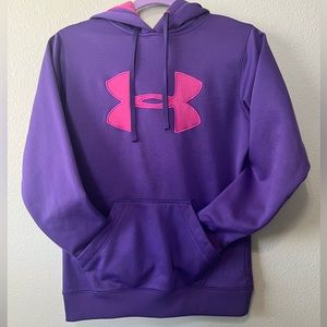 Under Armour Pink and Purple Hoodie size SM